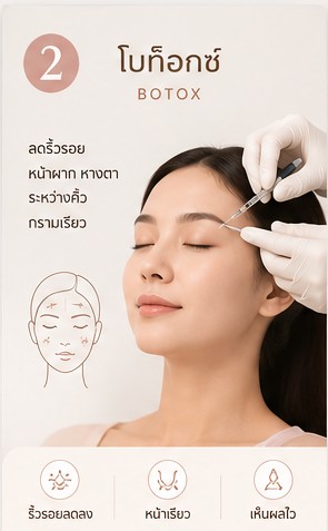 บริการโบท็อกซ์ ฟิลเลอร์ ร้อยไหม ปากท่อ